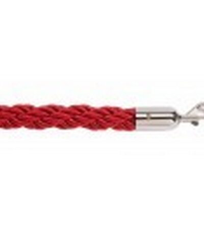 Σχοινί πλεγμένο nylon μήκους 150cm κόκκινου χρώματος με ασημί γά