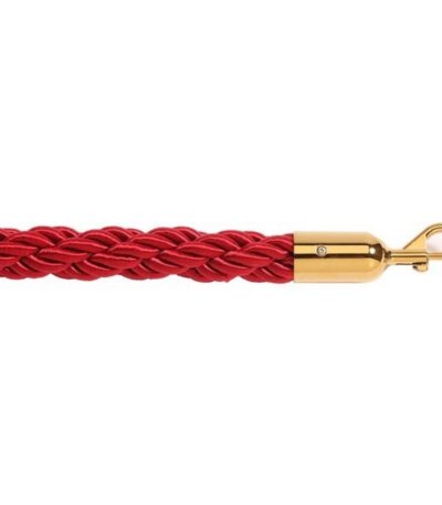 Σχοινί πλεγμένο nylon μήκους 150cm κόκκινου χρώματος με χρυσαφί