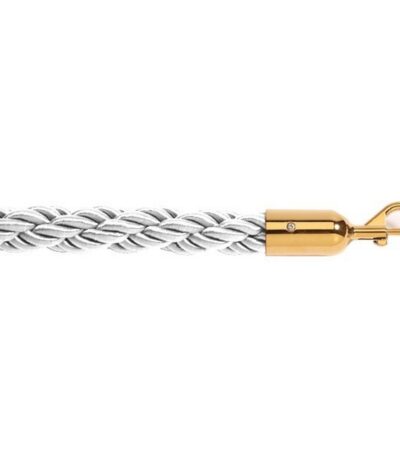Σχοινί πλεγμένο nylon μήκους 150cm λευκού χρώματος με χρυσαφί γά